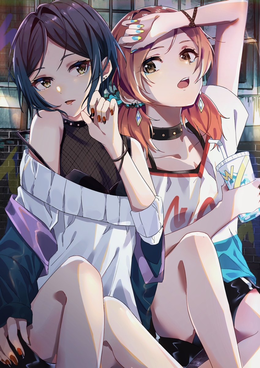 This is a pixiv picture whose title is Lo-Fiな少女たち.