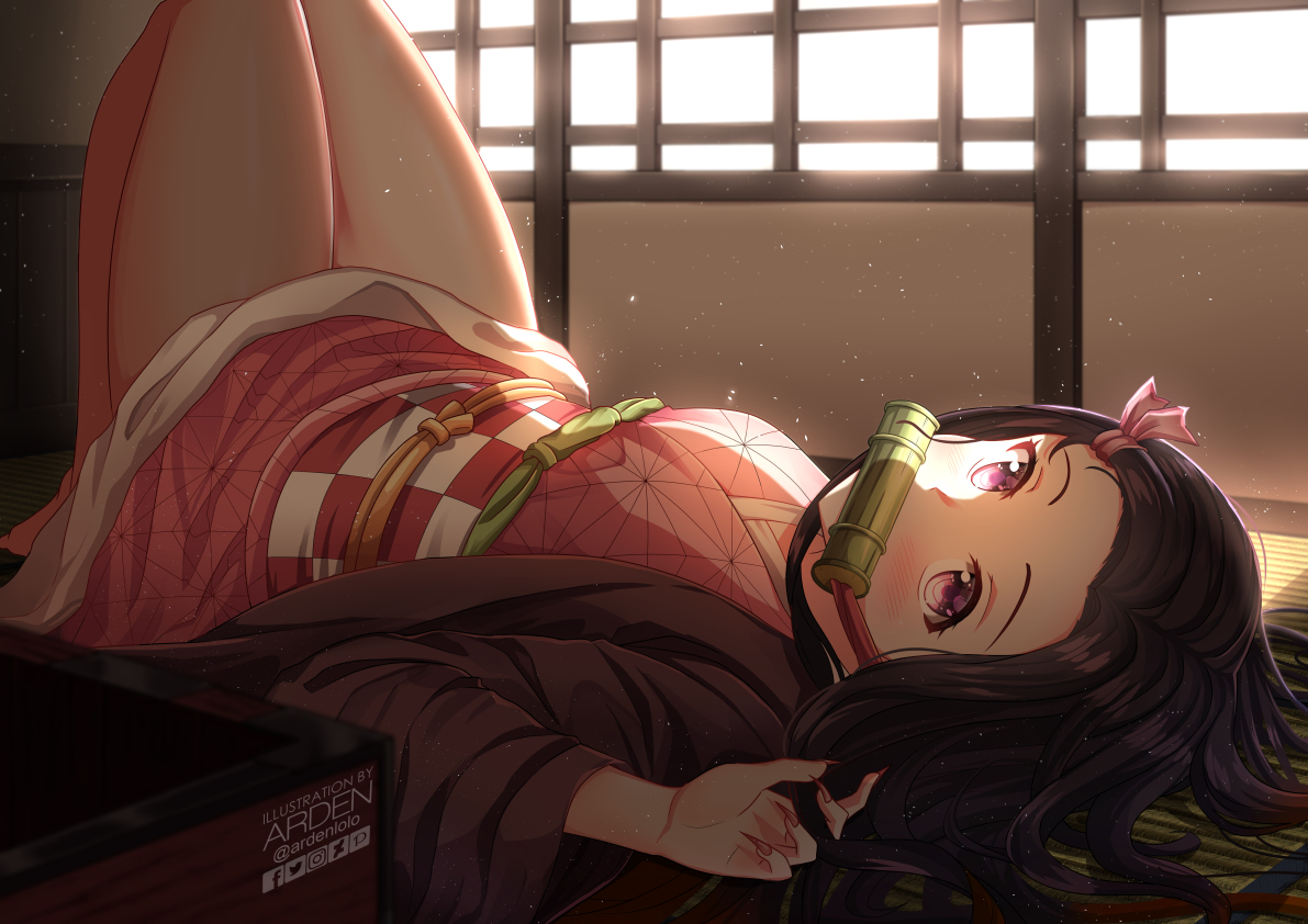 This is a pixiv picture whose title is 禰豆子.