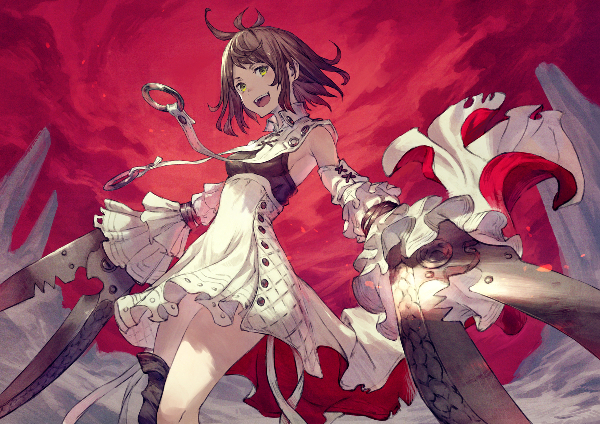 This is a pixiv picture whose title is ハサミの子.