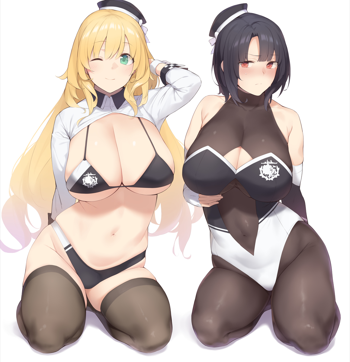 This is a pixiv picture whose title is 愛宕 & 高雄.