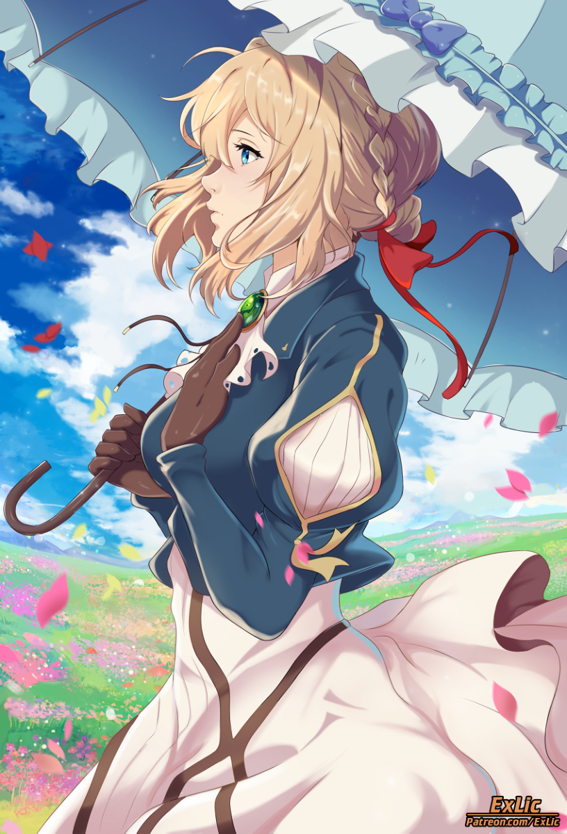 This is a pixiv picture whose title is Violet Evergarden.