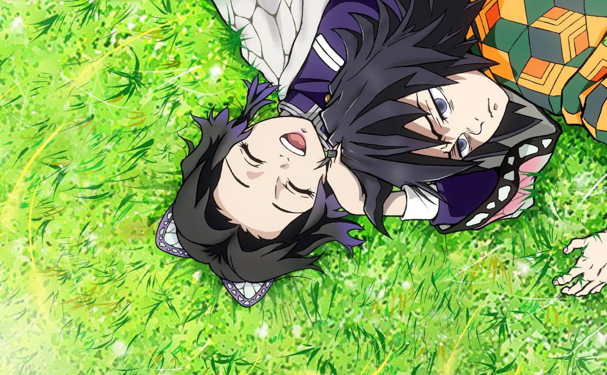 This is a pixiv picture whose title is 【しのぶ】「那田蜘蛛山（なたぐもやま）」の仕返し⁉.