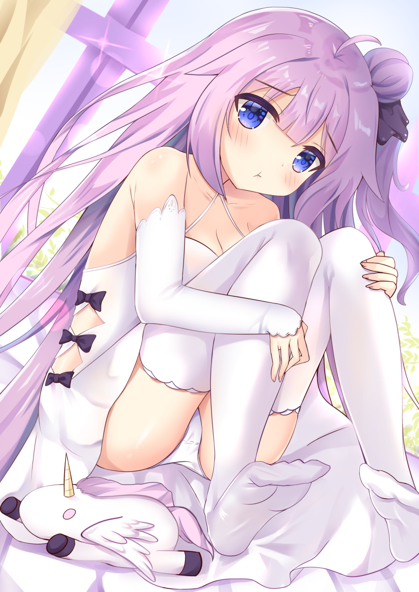 This is a pixiv picture whose title is ユニコーンちゃんを放置プレイしました.