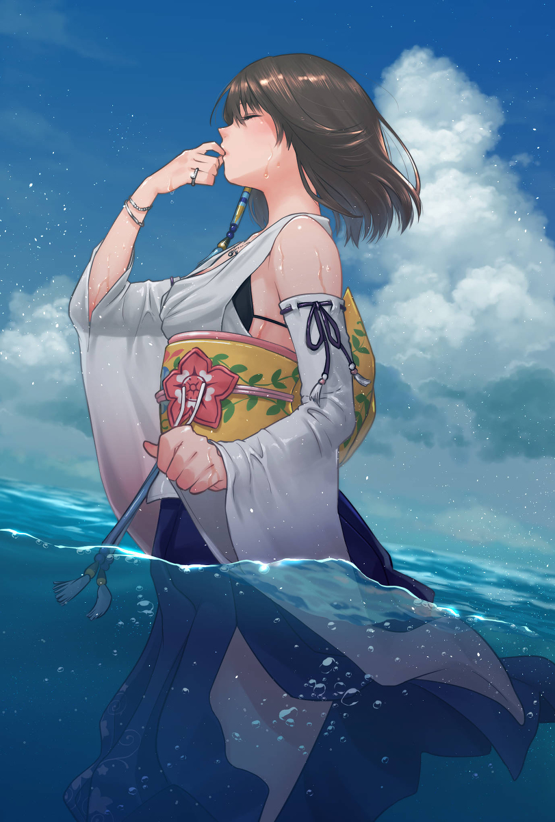 This is a pixiv picture whose title is FF10.