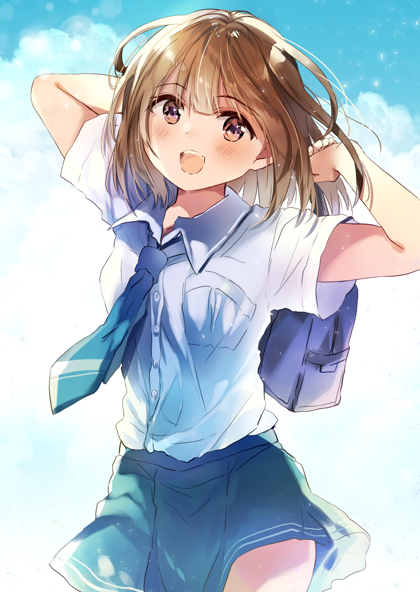 This is a pixiv picture whose title is 夏の女の子.
