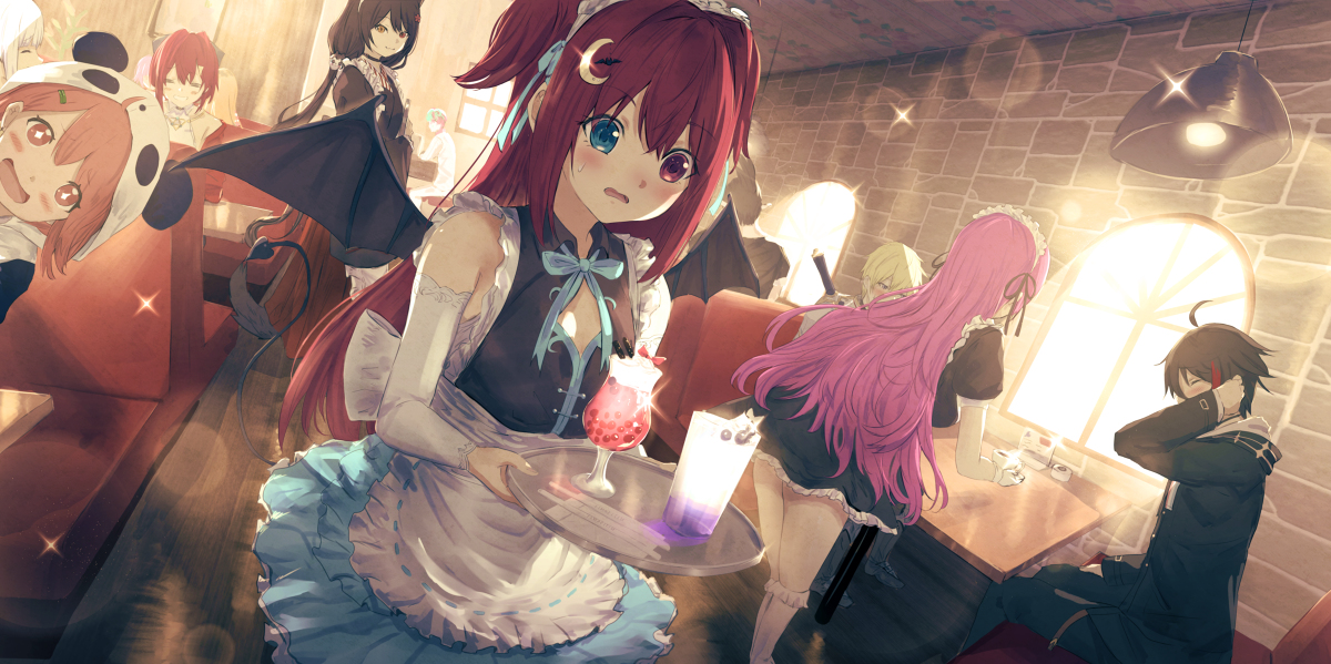 This is a pixiv picture whose title is 「メイド修行なのだ！」.