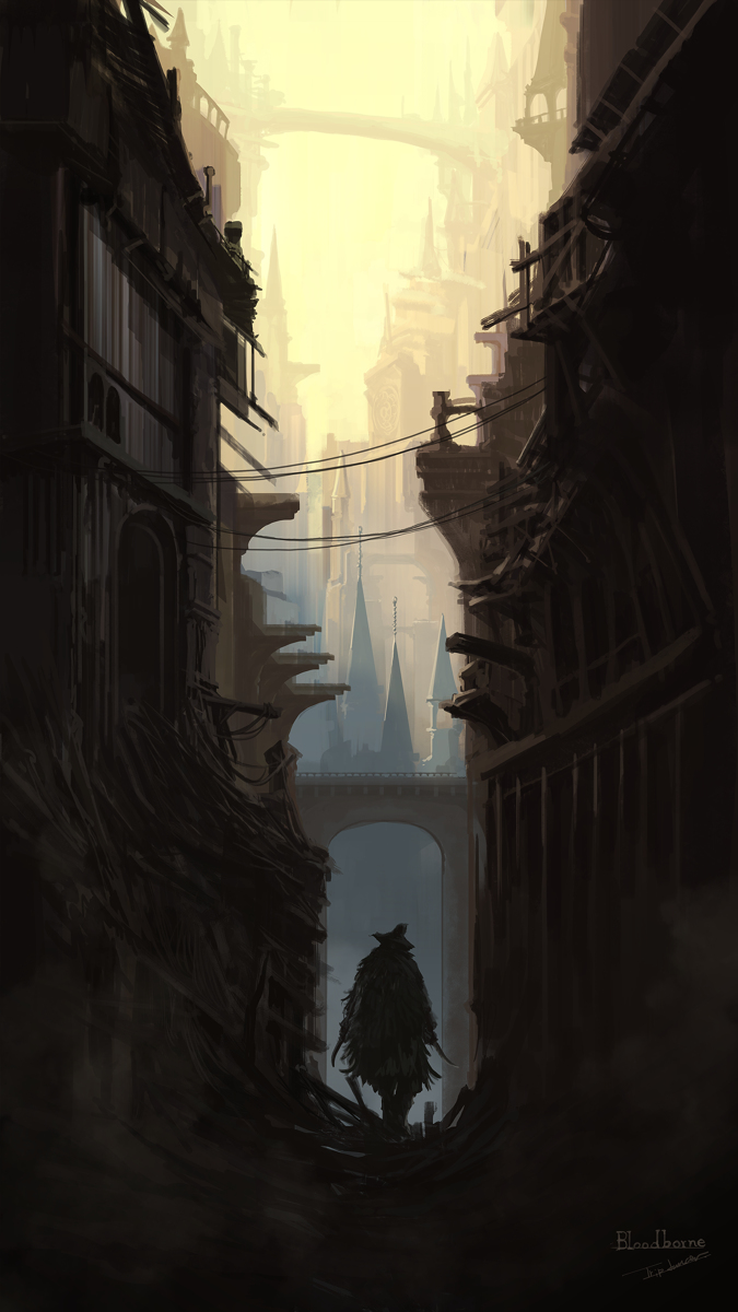 This is a pixiv picture whose title is old yharnam.