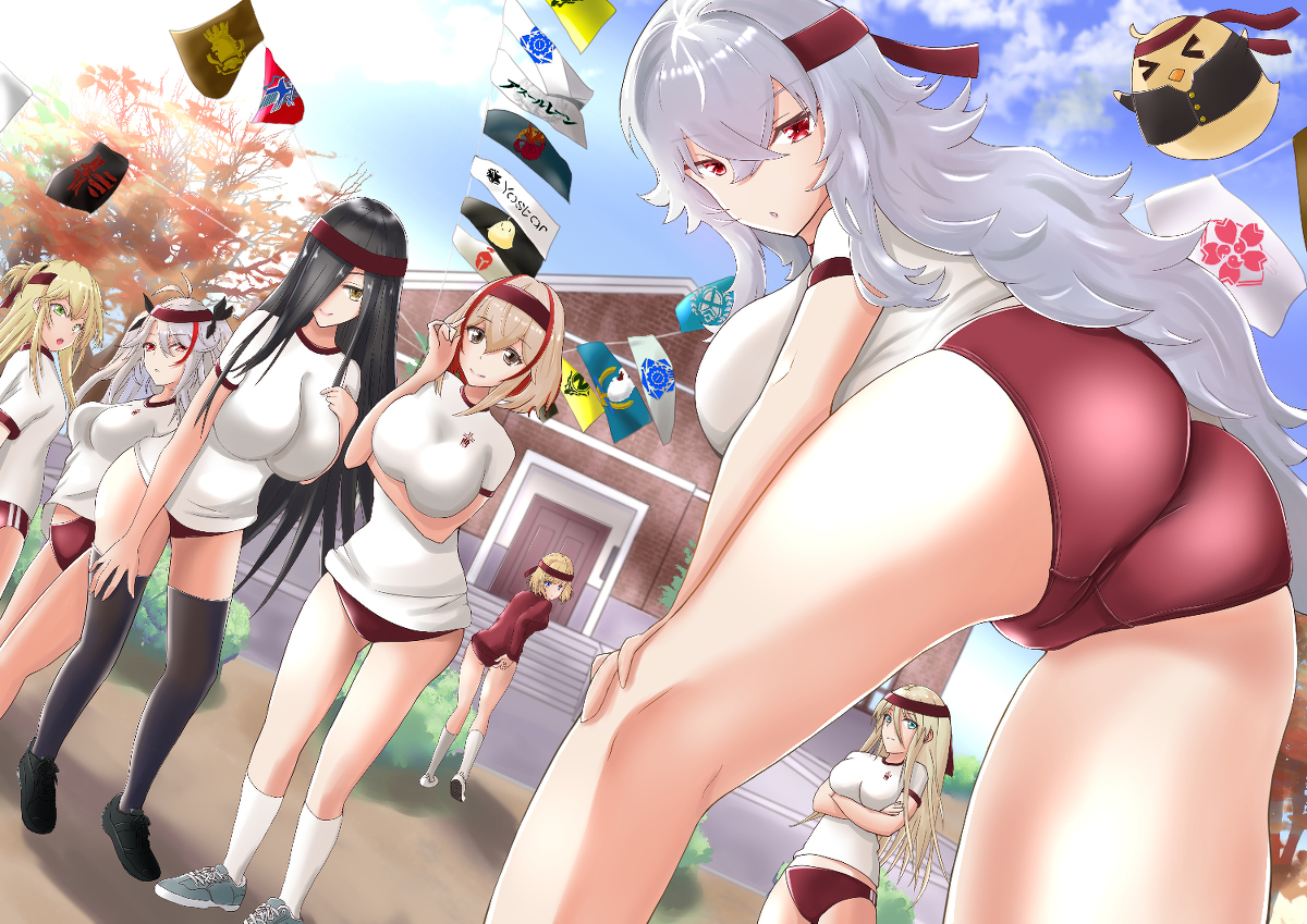 This is a pixiv picture whose title is 運動会（鉄血チーム）.