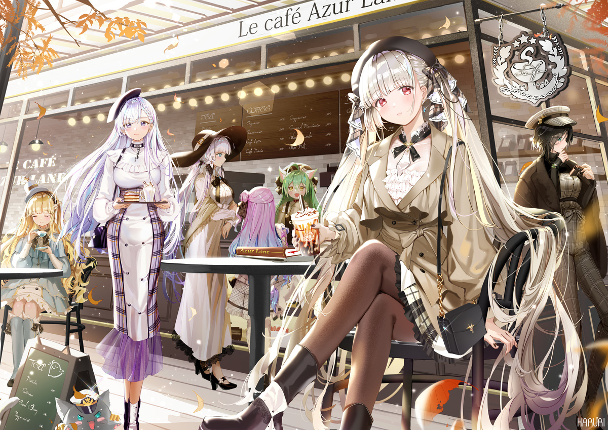 This is a pixiv picture whose title is カフェアズールレーン.