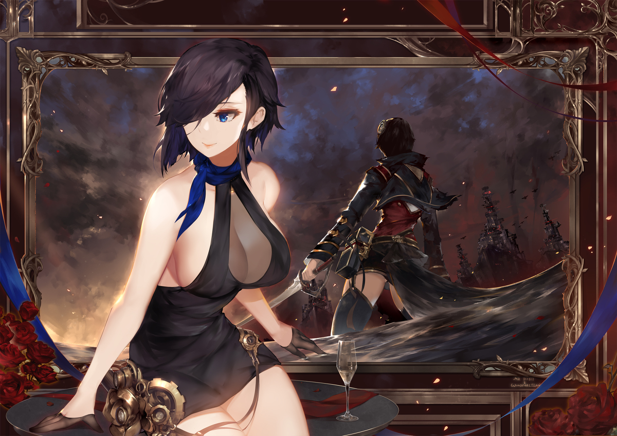 This is a pixiv picture whose title is □.