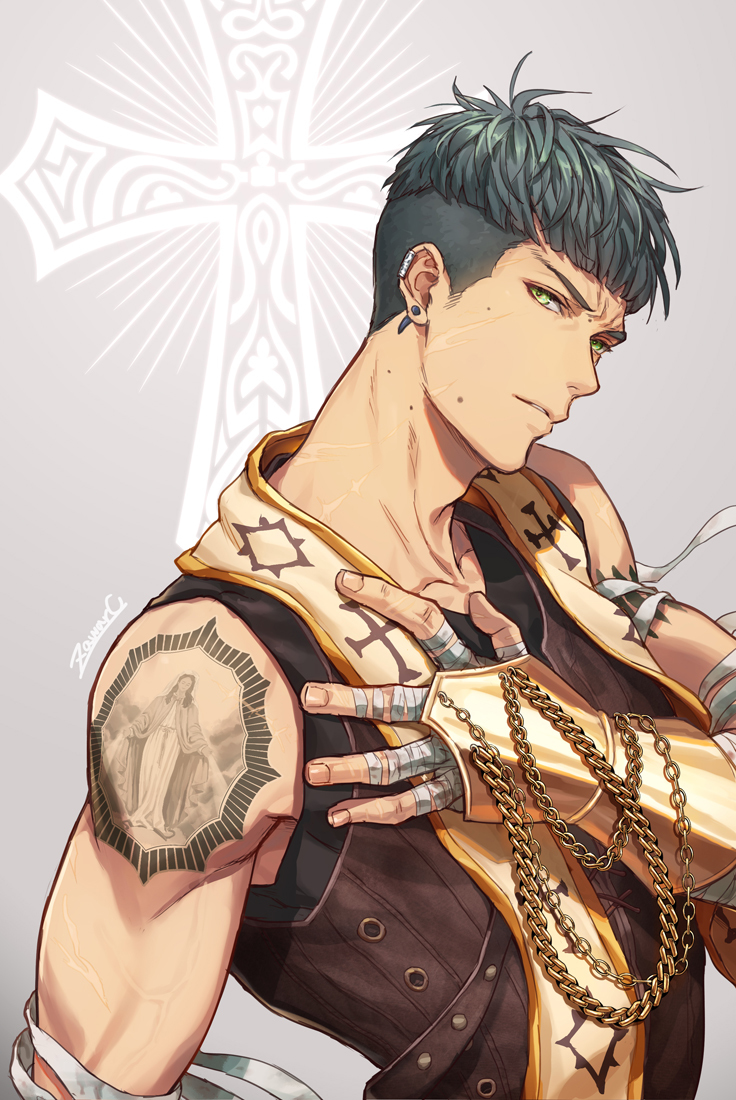 This is a pixiv picture whose title is キャラ練習.