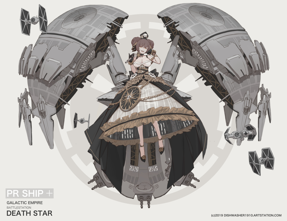 This is a pixiv picture whose title is Death Star.