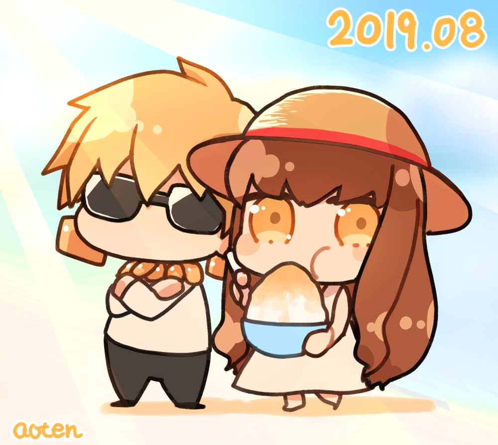 This is a pixiv picture whose title is Fateログ2019,10月 金女主/FGO/メソポタ.