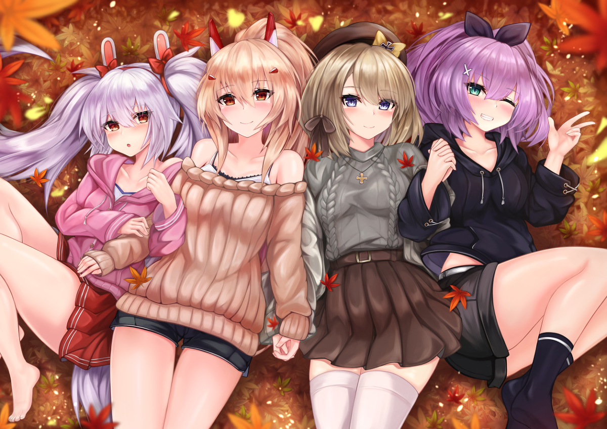 This is a pixiv picture whose title is 紅葉.