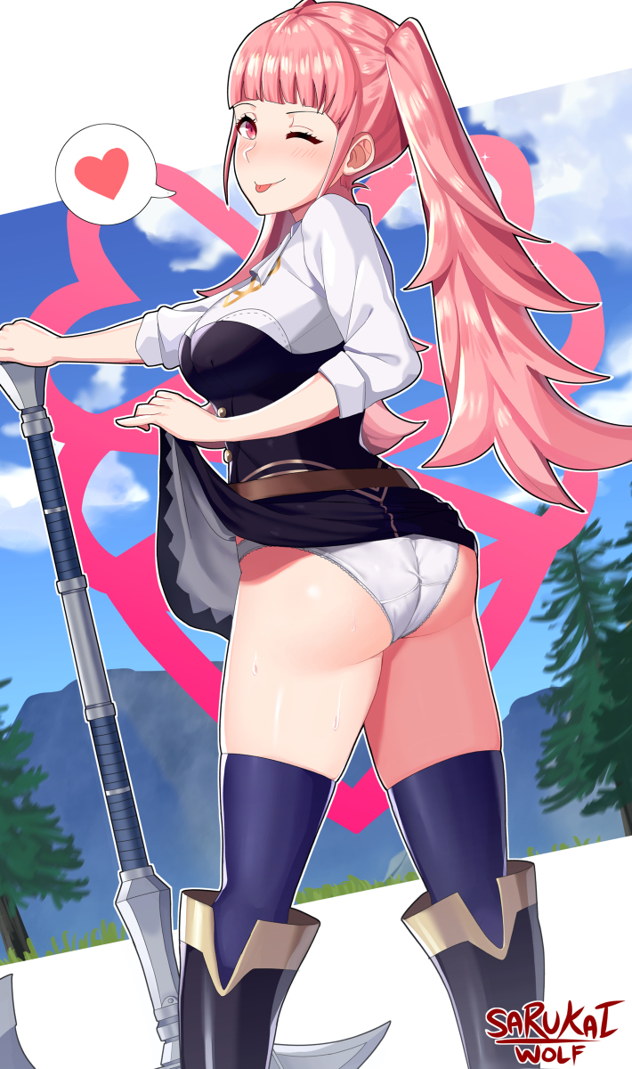 This is a pixiv picture whose title is Hilda Upskirt.