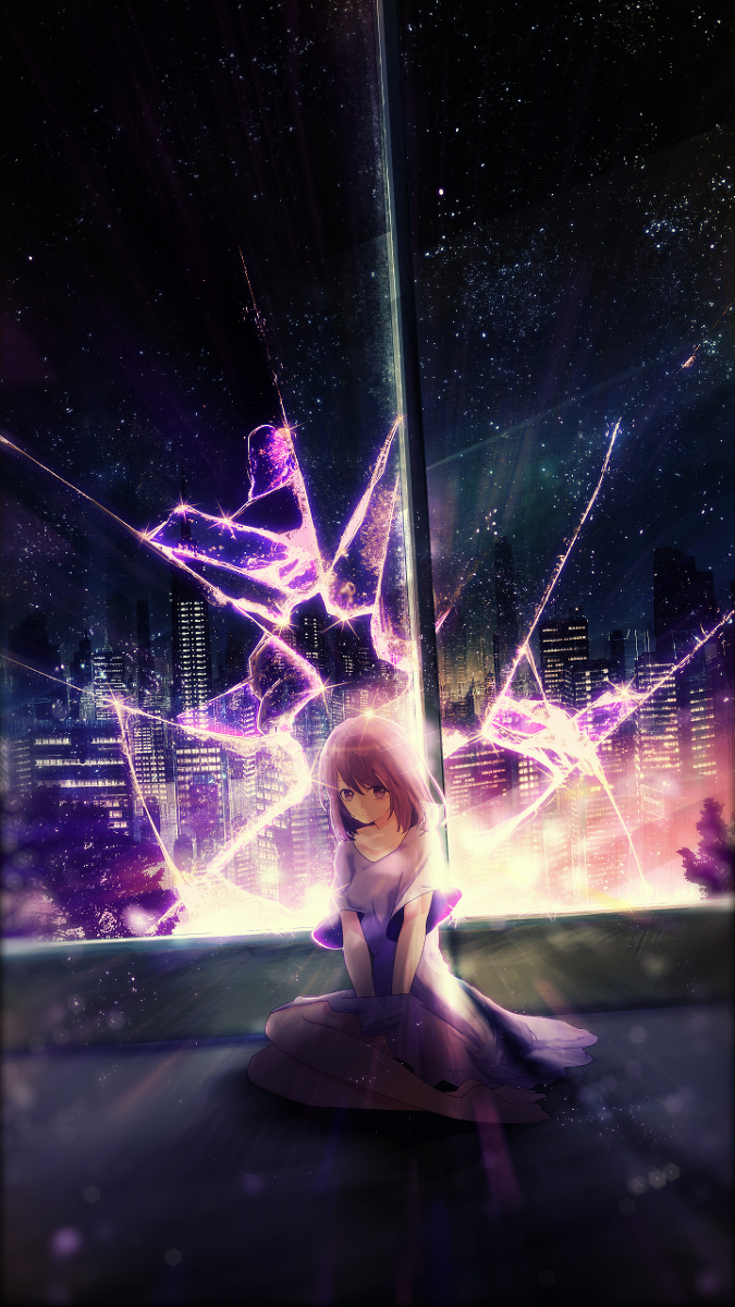 This is a pixiv picture whose title is 夜光を羽織る.