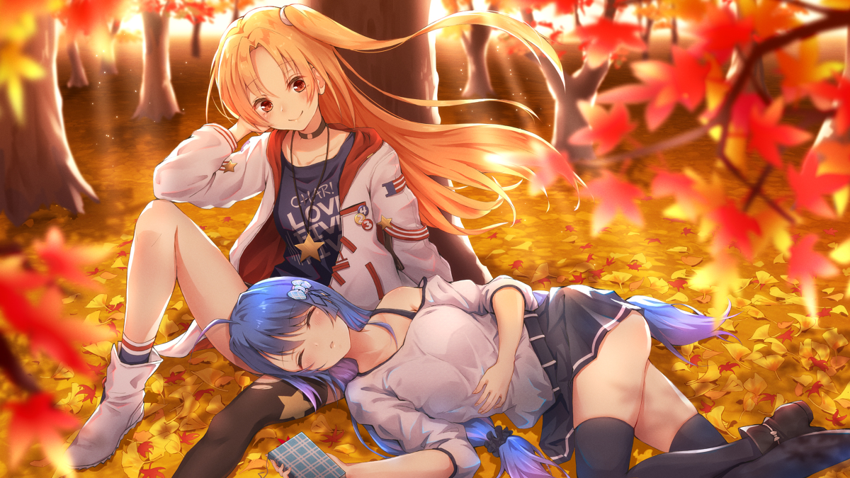 This is a pixiv picture whose title is 秋の木漏れ日.