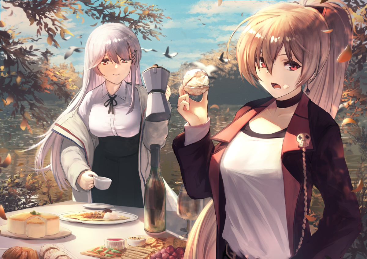 This is a pixiv picture whose title is 午後は野外で軽食を.