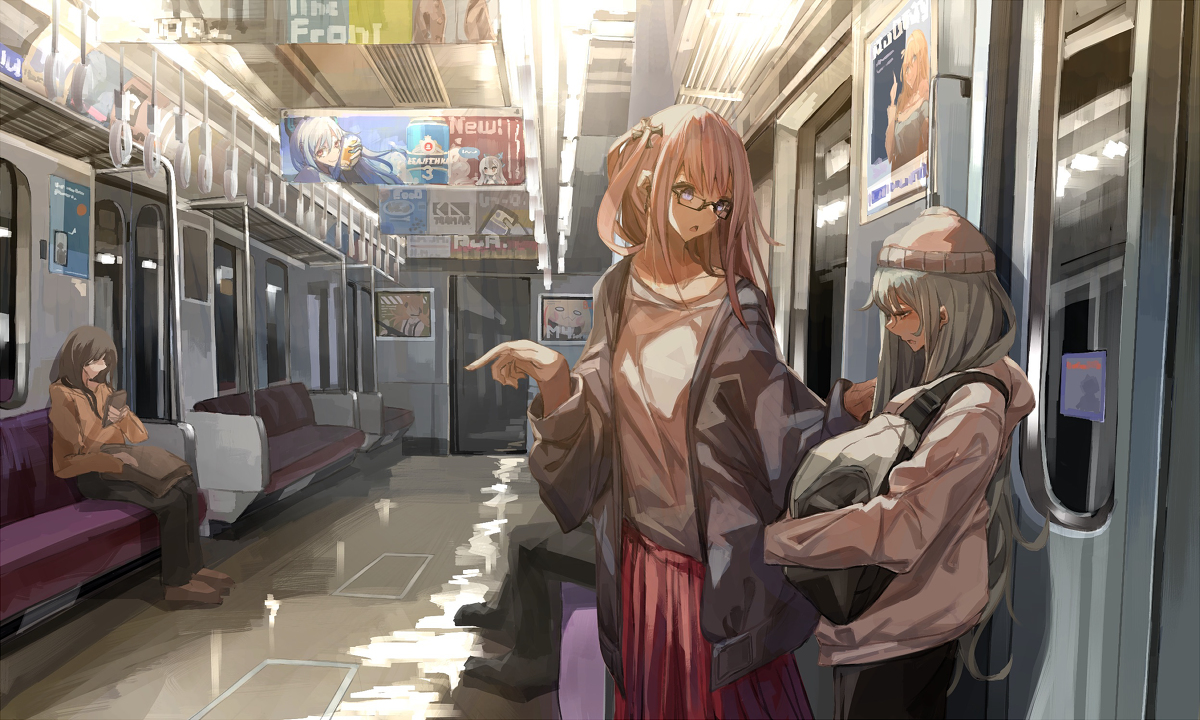 This is a pixiv picture whose title is last train.