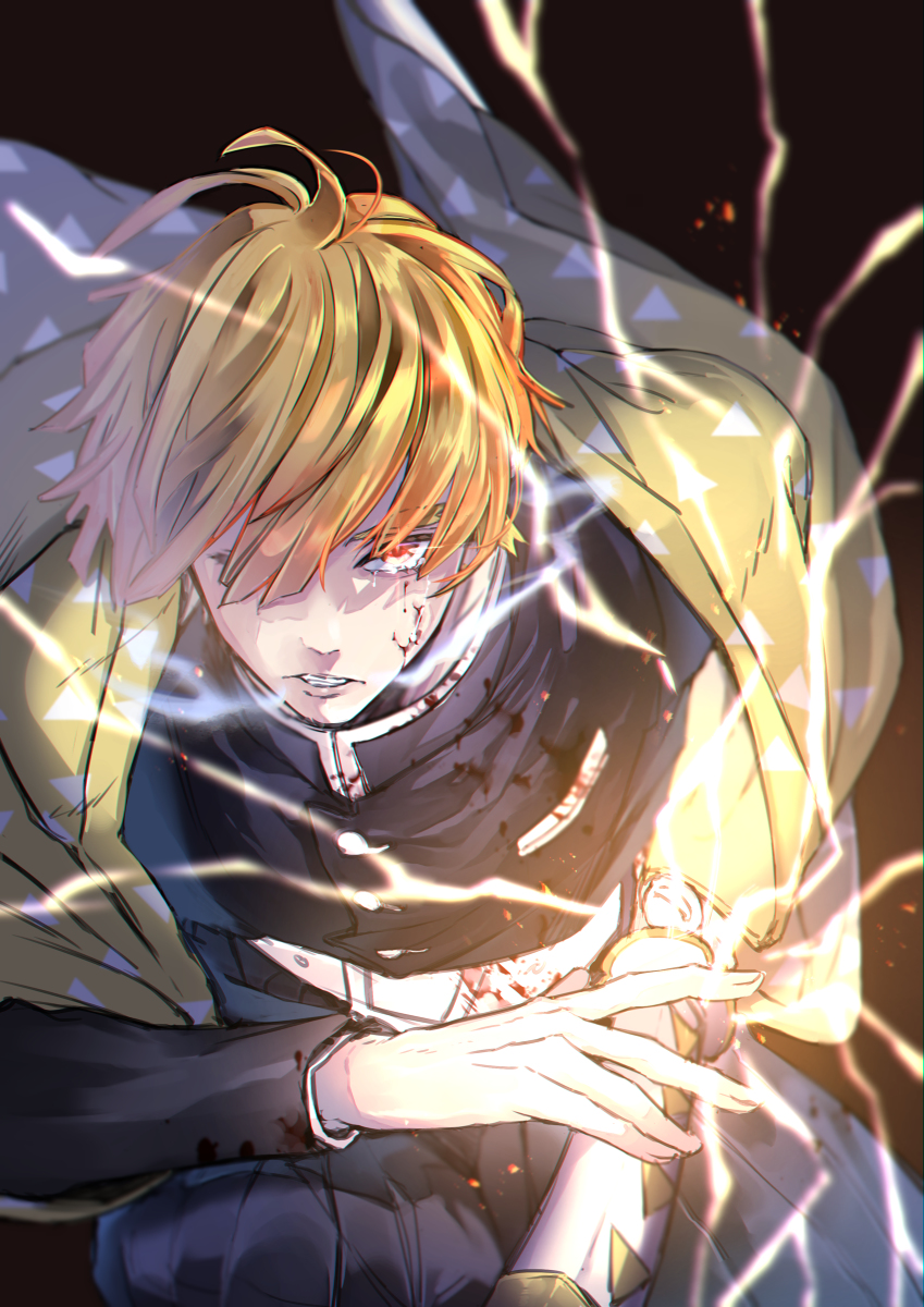 This is a pixiv picture whose title is 我妻善逸.