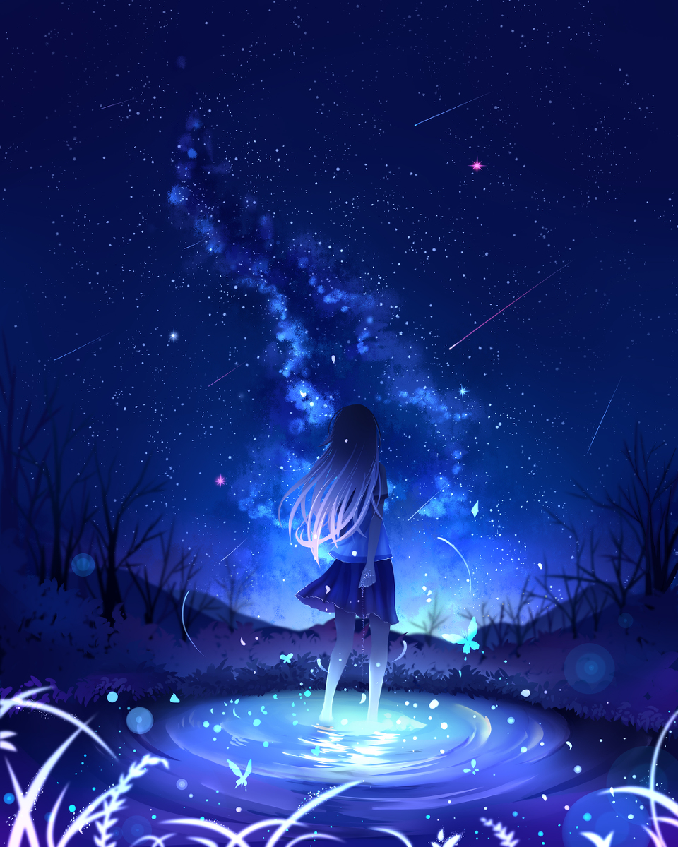 This is a pixiv picture whose title is 蓝星.