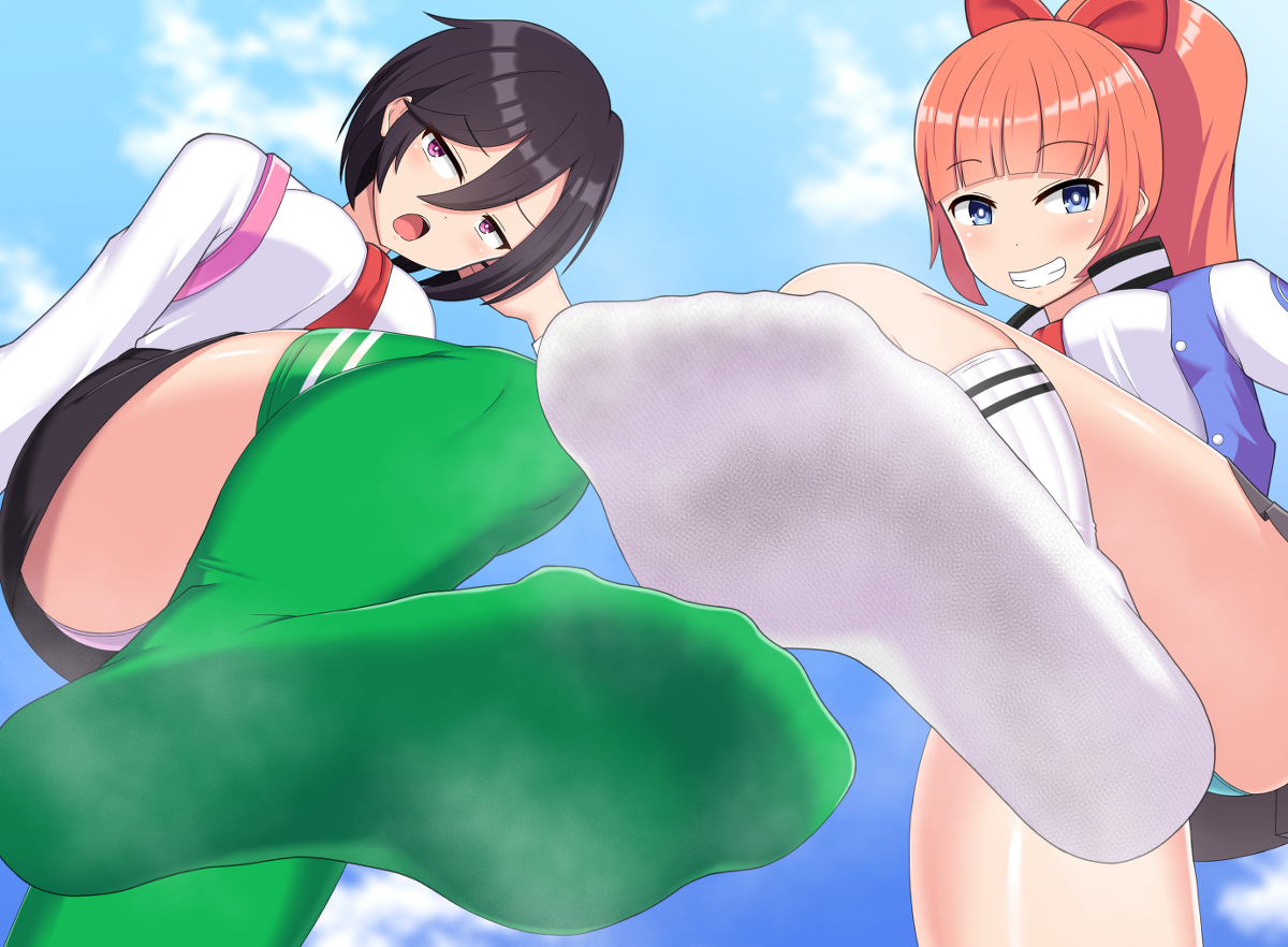 This is a pixiv picture whose title is River City Girls.