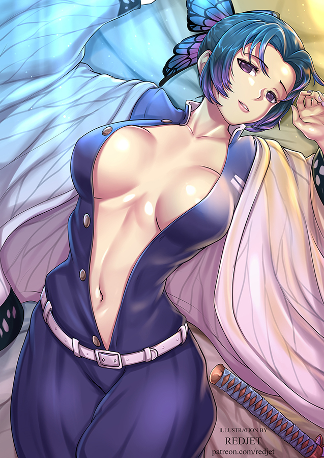 This is a pixiv picture whose title is 胡蝶しのぶ.