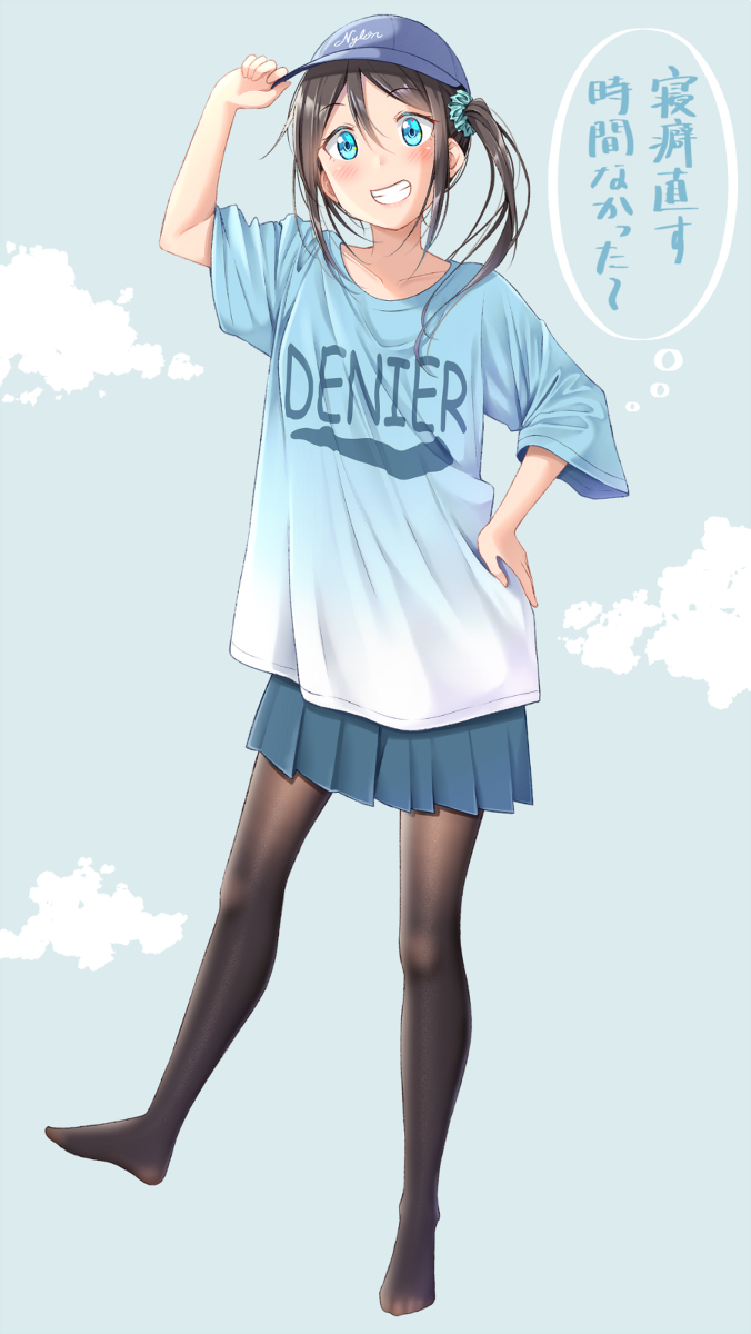 This is a pixiv picture whose title is 女の子のこういうファッション大好き　ロングTシャツ.