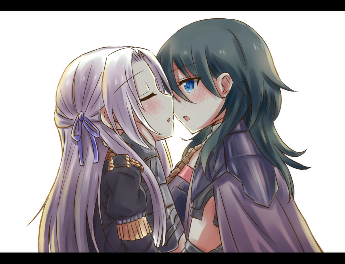 This is a pixiv picture whose title is Kiss Me.
