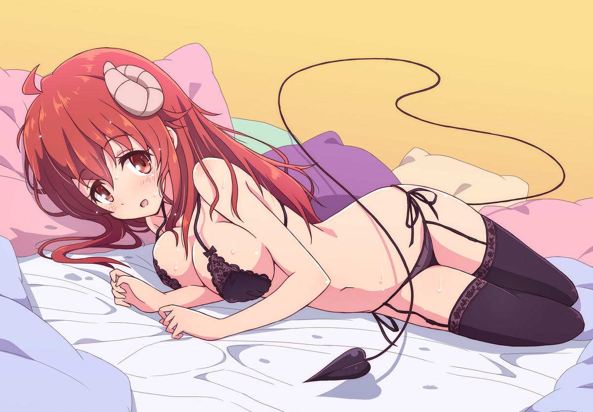 This is a pixiv picture whose title is ゆうわくまぞく.