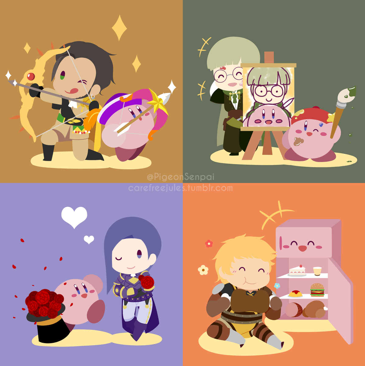 This is a pixiv picture whose title is Three Houses/Kirby pt. 2.