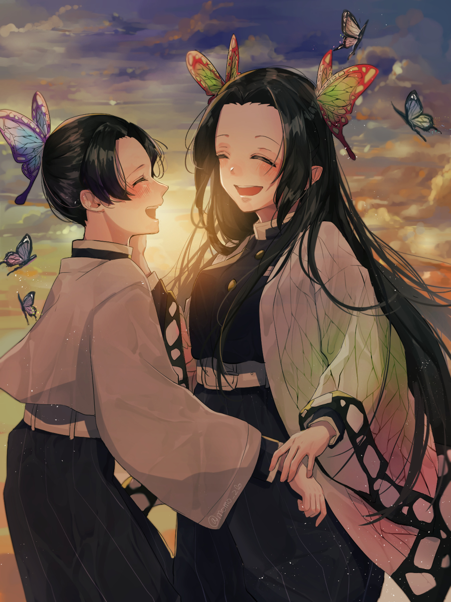 This is a pixiv picture whose title is 胡蝶姉妹.