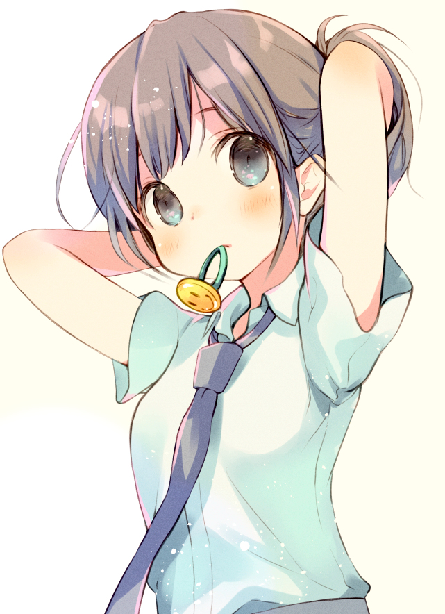 This is a pixiv picture whose title is 夏のポニテさん.