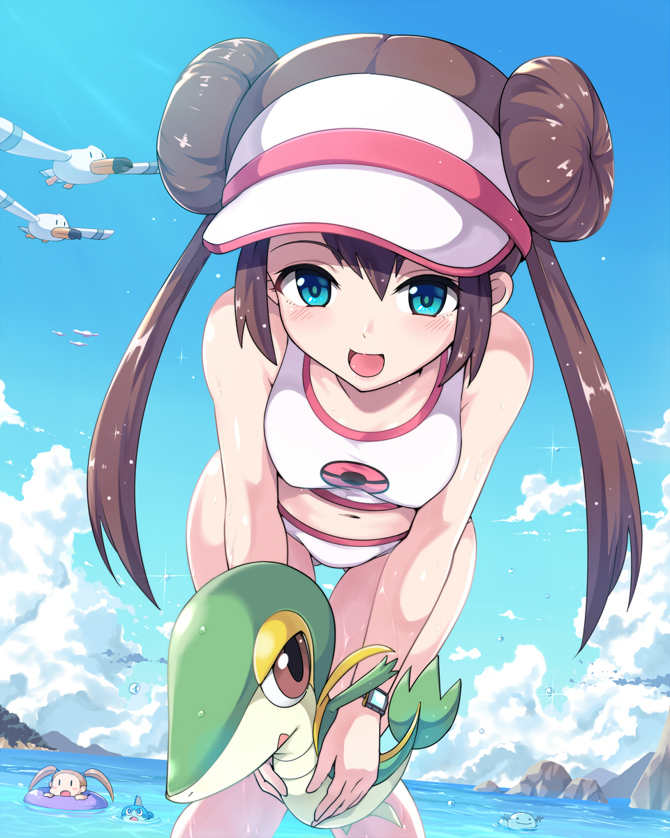 This is a pixiv picture whose title is 海のメイちゃんとか.