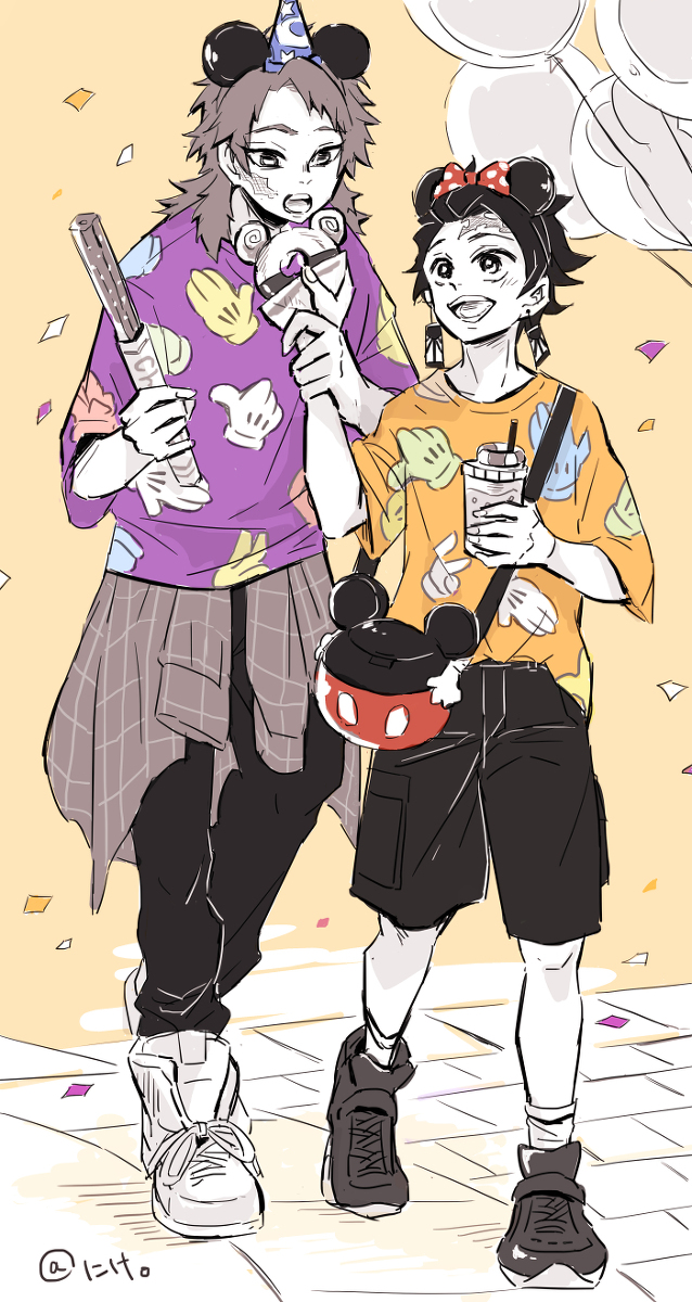This is a pixiv picture whose title is 鬼滅の刃落書き2.