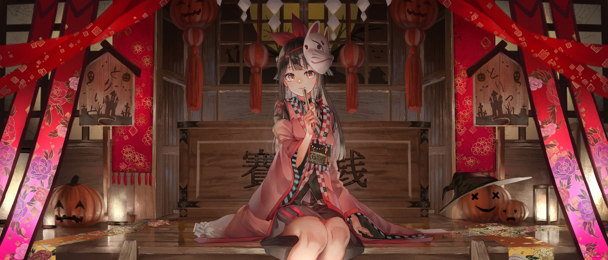 This is a pixiv picture whose title is はろうぃん.