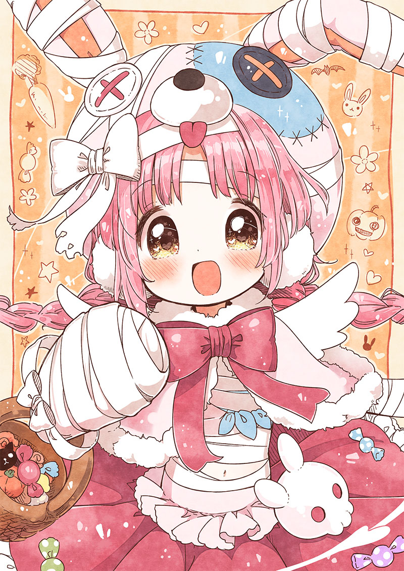 This is a pixiv picture whose title is ミイラさんうさぎさん.