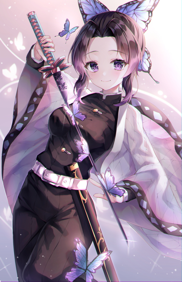 This is a pixiv picture whose title is 胡蝶しのぶ.