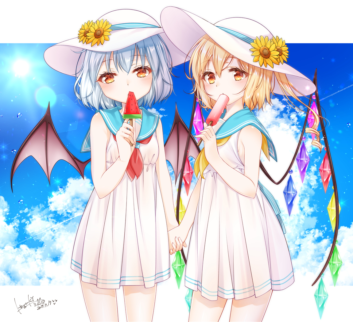 This is a pixiv picture whose title is 夏レミフラ！.