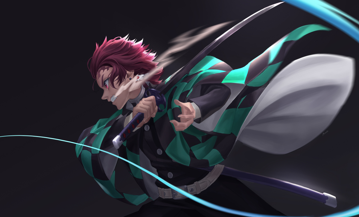 This is a pixiv picture whose title is 竈門 炭治郎.