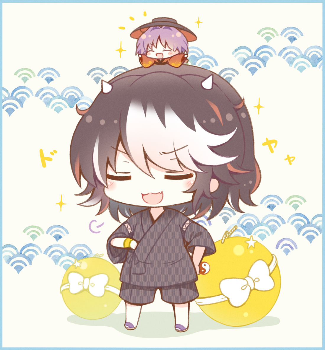 This is a pixiv picture whose title is お祭り正邪ちゃん×２.