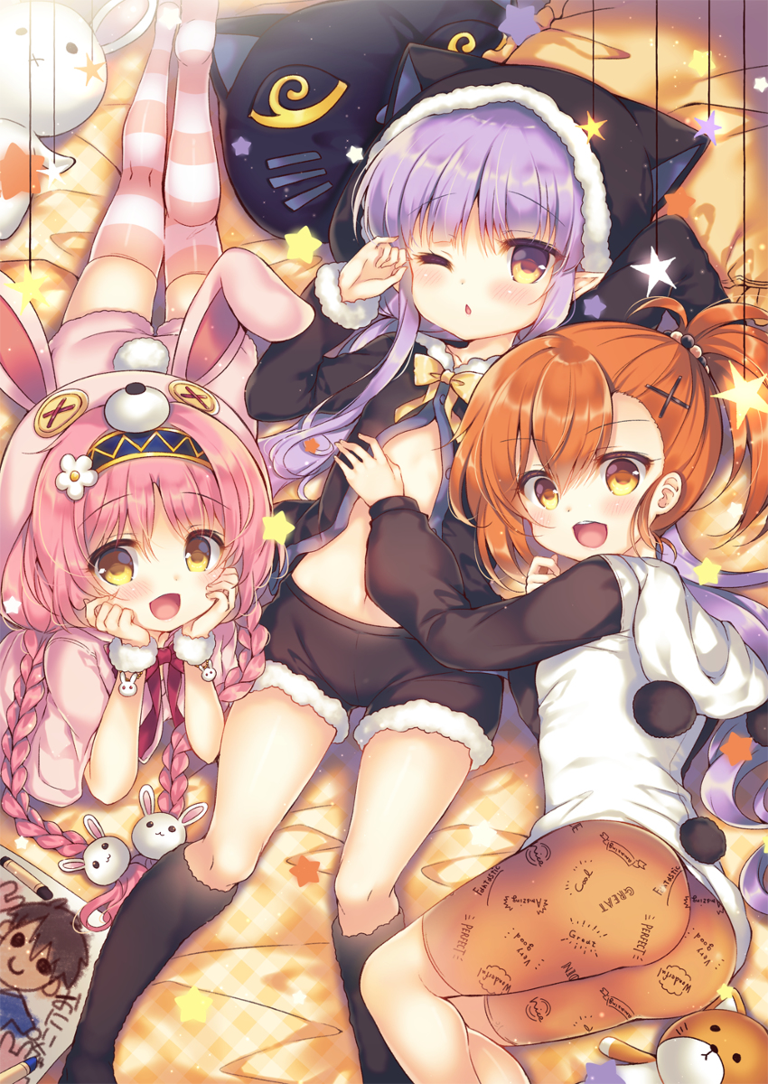 This is a pixiv picture whose title is リトルリリカルパジャマパーティー.