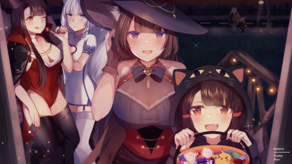 This is a pixiv picture whose title is Trick or Treat.