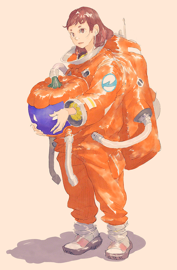 This is a pixiv picture whose title is 宇宙カボチャ.