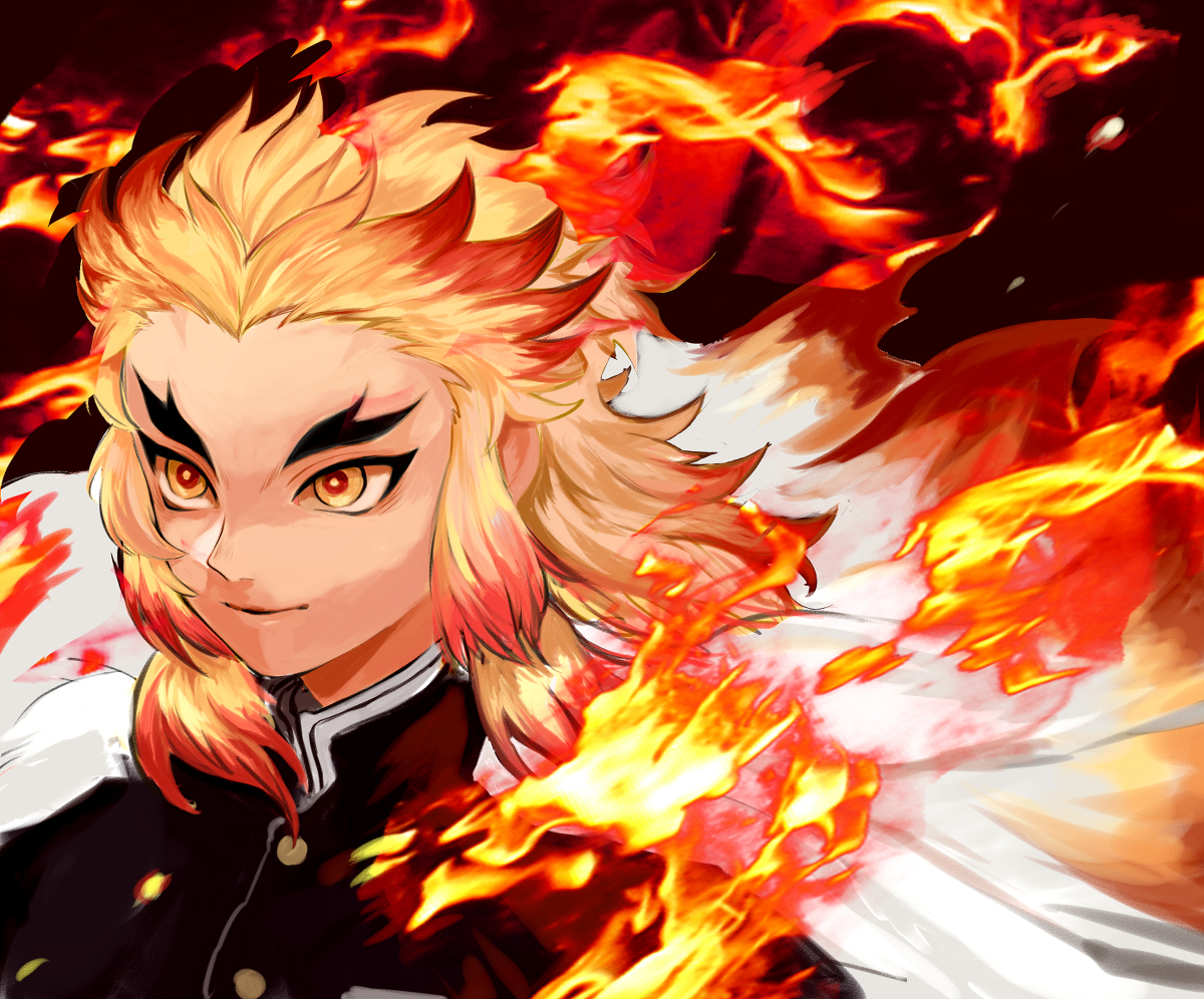 This is a pixiv picture whose title is 煉獄杏寿郎.
