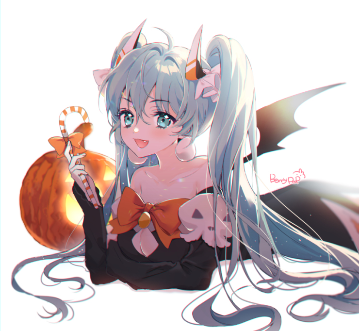 This is a pixiv picture whose title is ハロウィンミクちゃん🎃🎃.