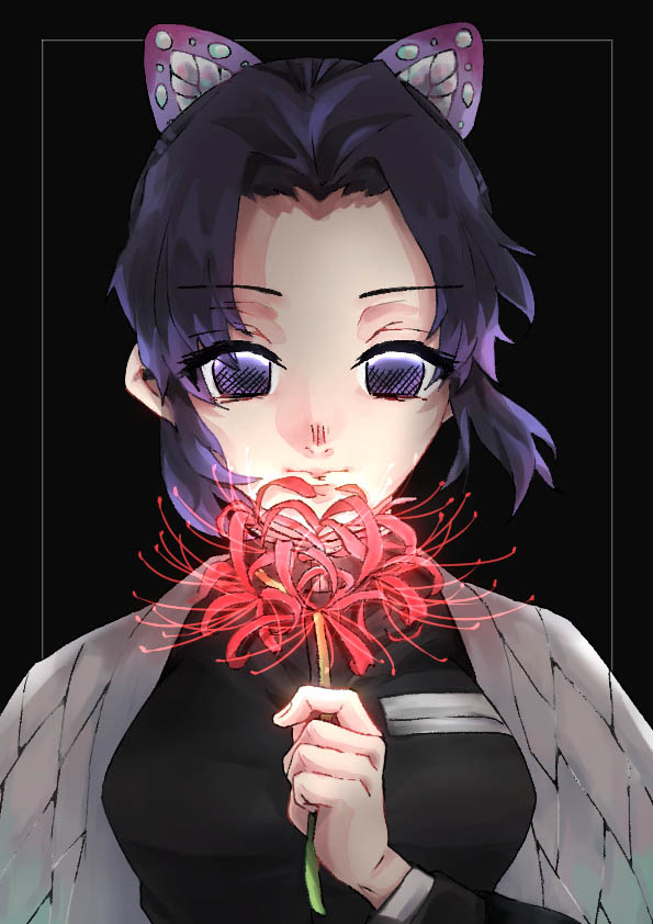 This is a pixiv picture whose title is 胡蝶しのぶ.
