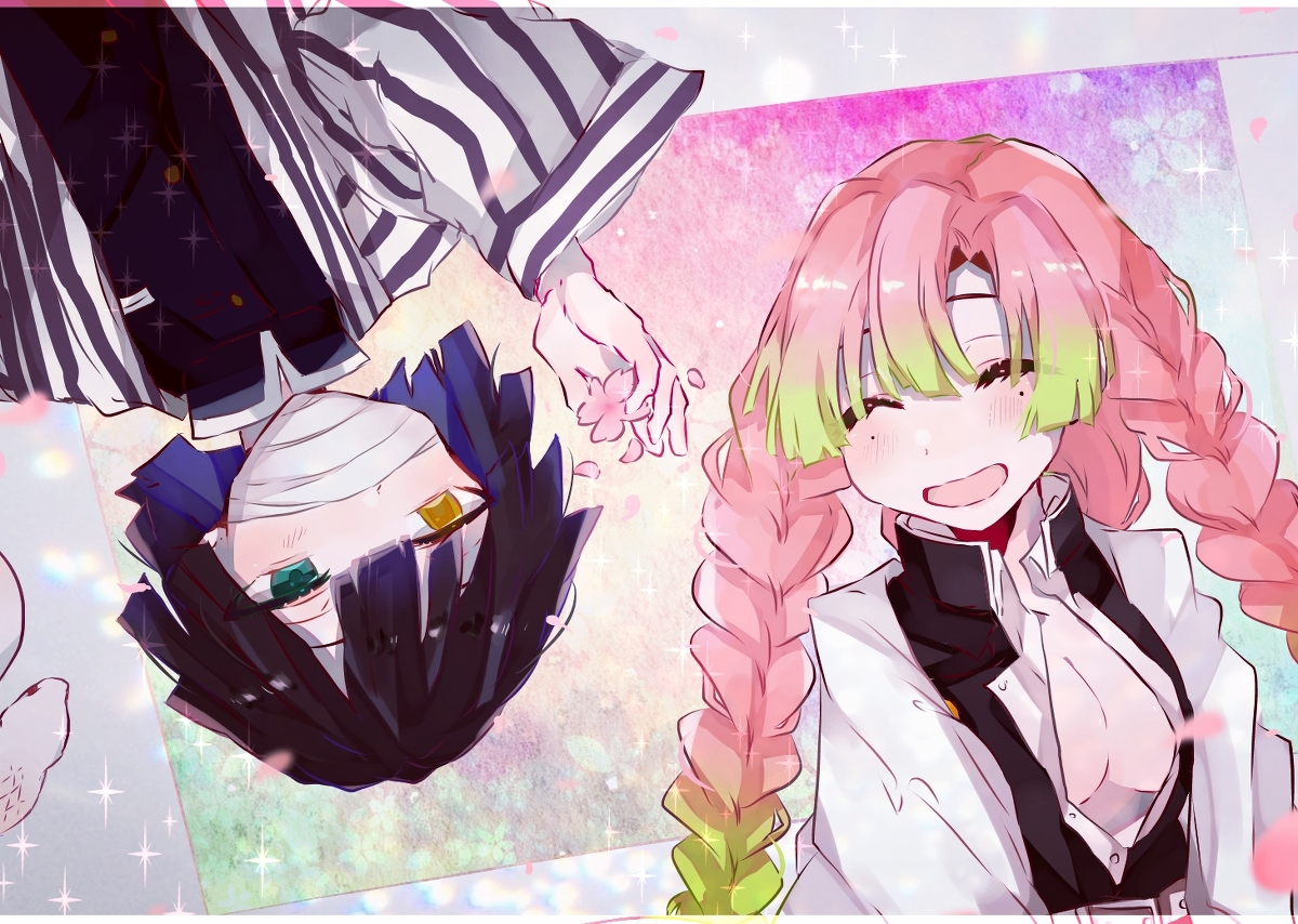 This is a pixiv picture whose title is キメツ！.