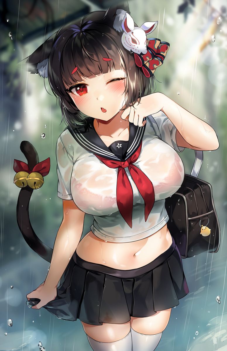 This is a pixiv picture whose title is 濡れた山城ちゃん☔️.