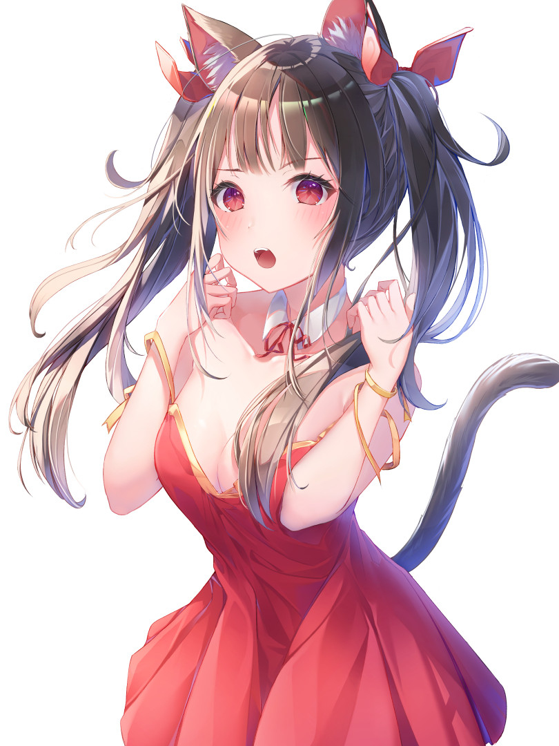This is a pixiv picture whose title is ネコミミ♡.